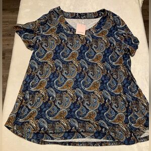 NWT Paisley Print Women's Top